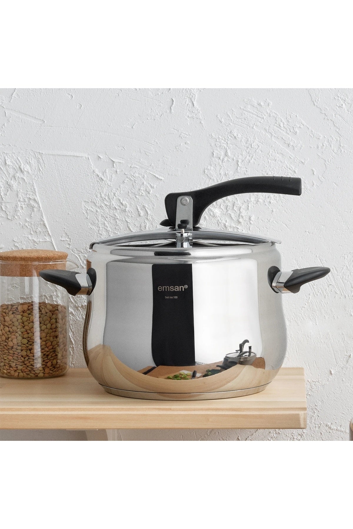 Emsan Burcu Stainless Steel Pressure Cooker 8 Lt - MALLTURK