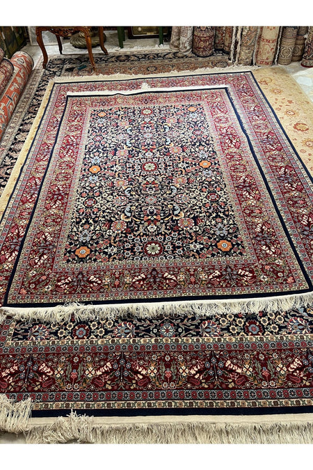 RD RAMAZAN DAG Hand Rug Art Hand-Woven Sumerbank Hereke Rug 100.Anniversary Series Signed Cotton Base Wool Weave Olup Natural Dye 247x153 - MALLTURK