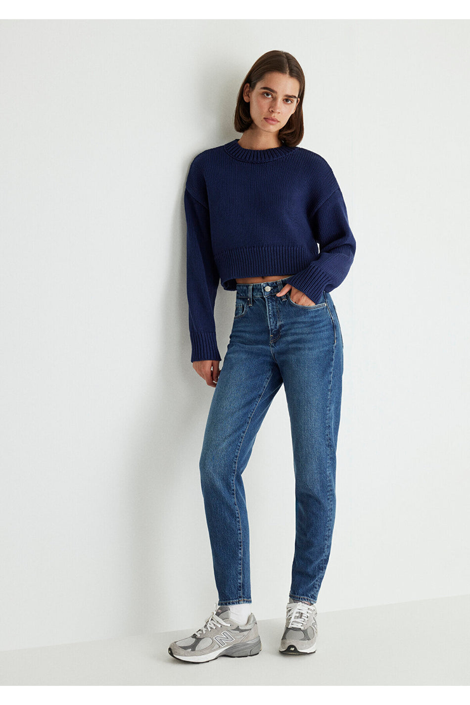 Cindy Classic Denim Shaded Dark Mavi Jeans 100277-87925 - MALLTURK