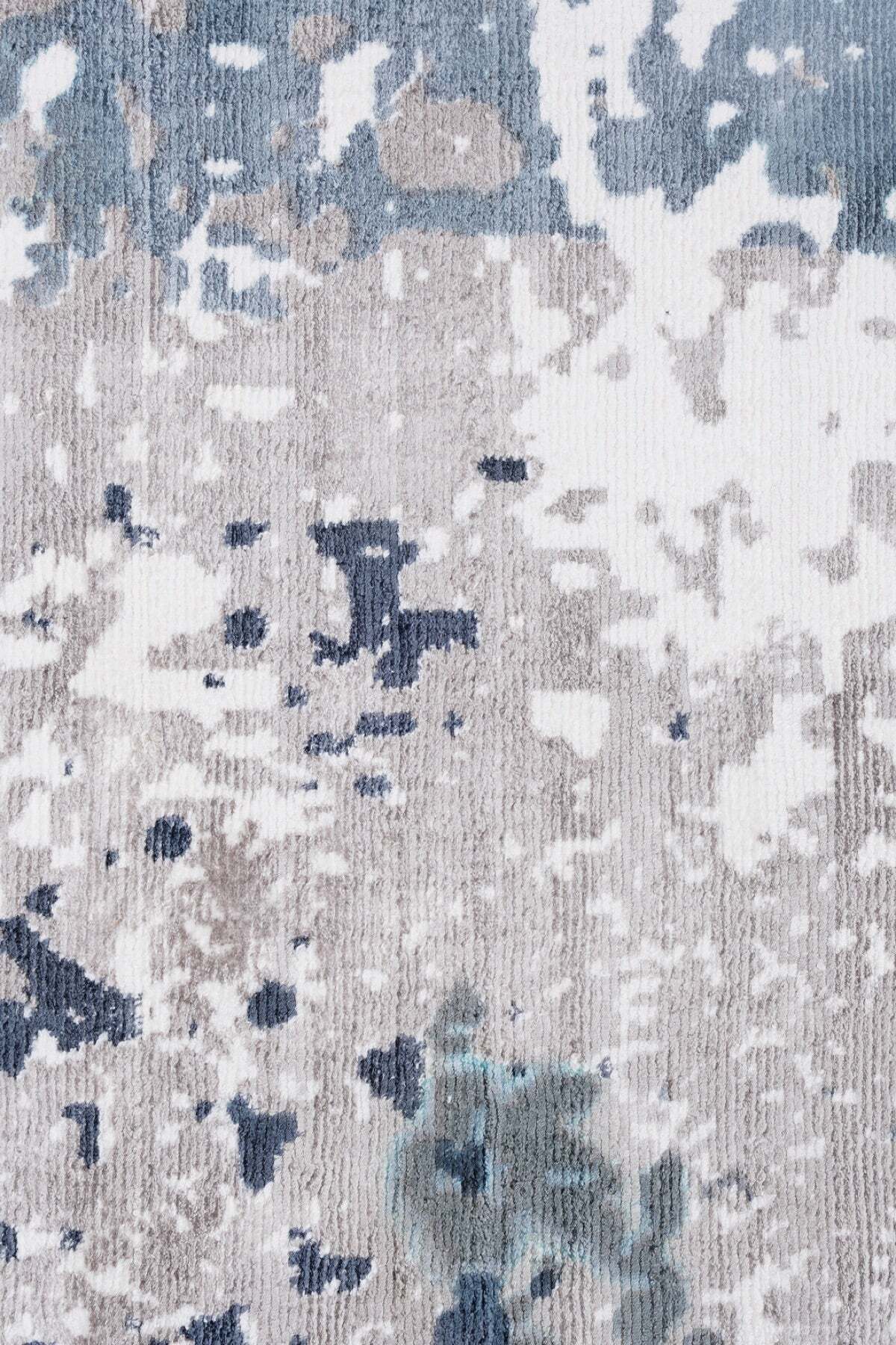 Naar Hali Erase KC 308 Blue Modern Handwoven Bamboo Living Room Rug - MALLTURK