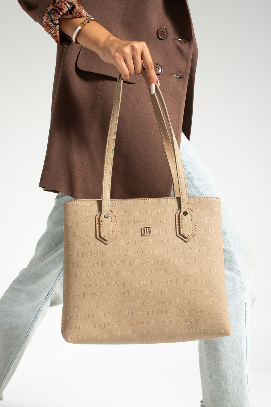 Just Polo Women's Shoulder Bag Sand - MALLTURK
