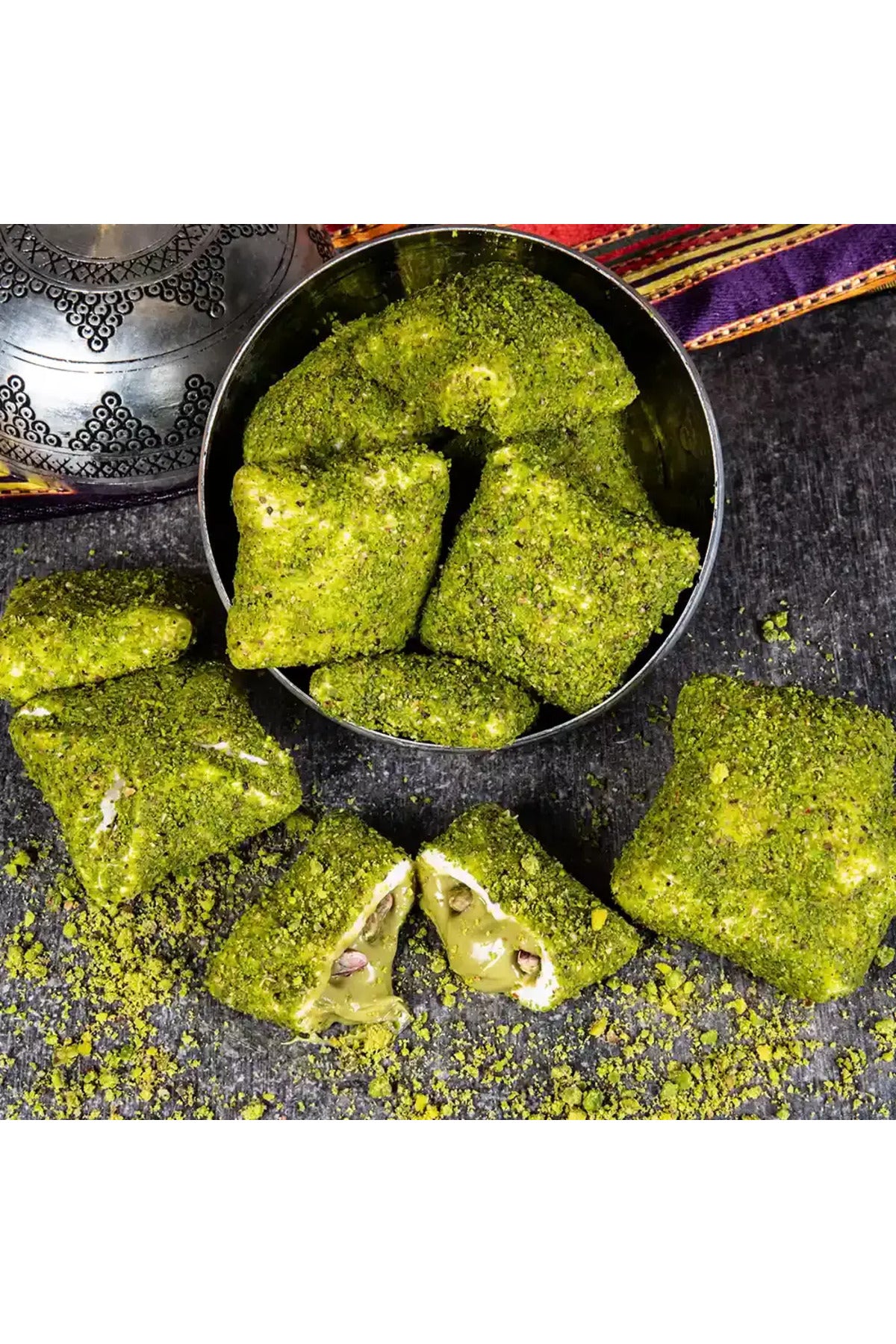Pirsefa Pistachio fistik kremali bohca Turkish Delight 900 g Pack - MALLTURK