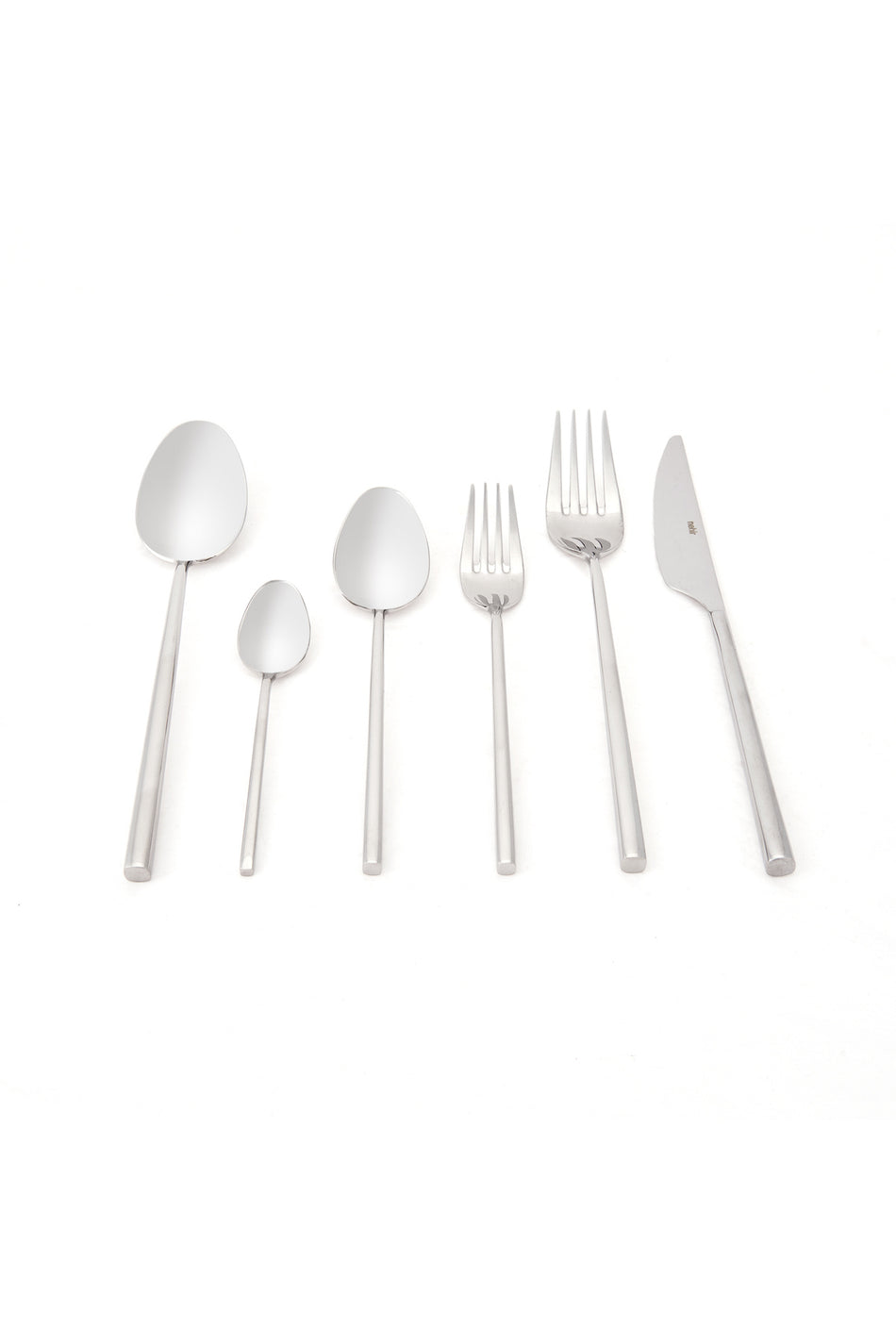 Nehir gloria Plain 36 Piece Flatware Set gri - MALLTURK
