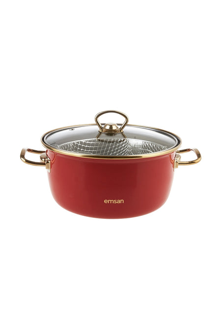 Emsan Retro Enamel Frying Pot