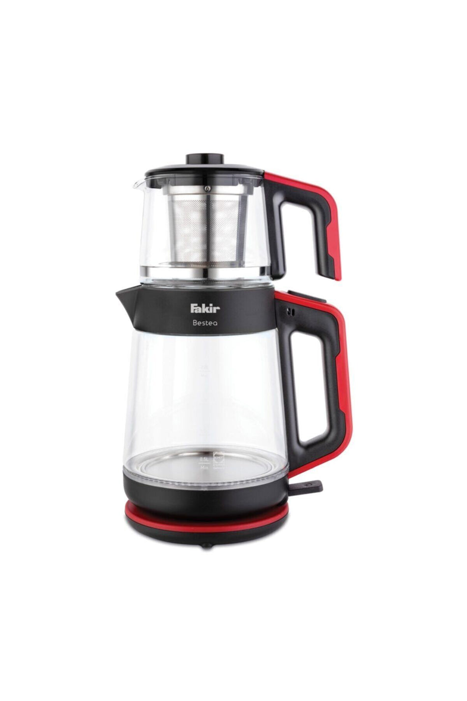 Fakir Black Red Bestea 1900 W Glass Tea Maker - MALLTURK