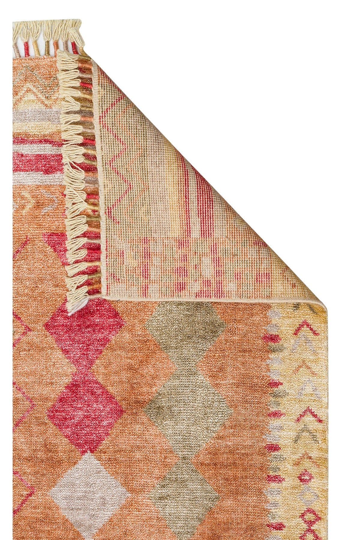 Eko Hali Zara ZR 10 Red Autumn is a special loom rug shaped by the intensive handiwork of women from Usak. - MALLTURK