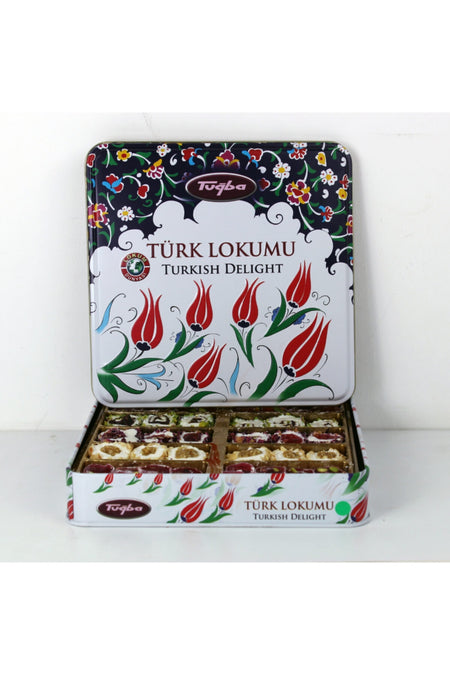 Tugba Kuruyemis motifli Pistachio Turkish Delight 500 g - MALLTURK