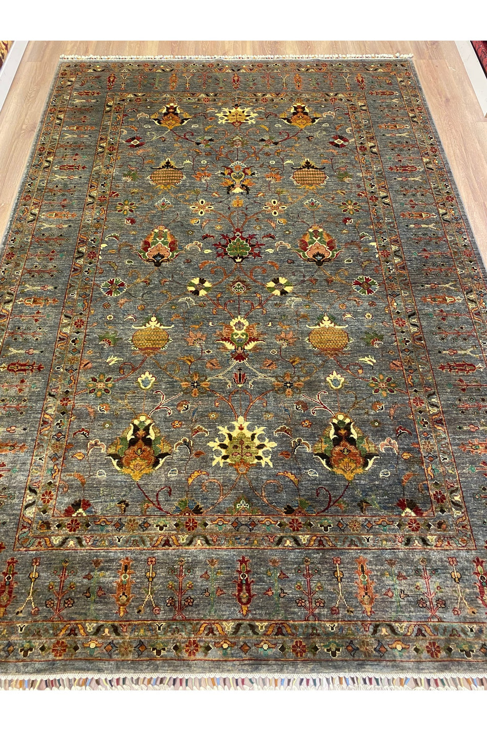 Fethiye Carpet Handwoven Afghan Sultani Carpet – 100% Wool, 100% Handwoven, Modern, Natural Decorative Carpet, Handmade, Original Design
