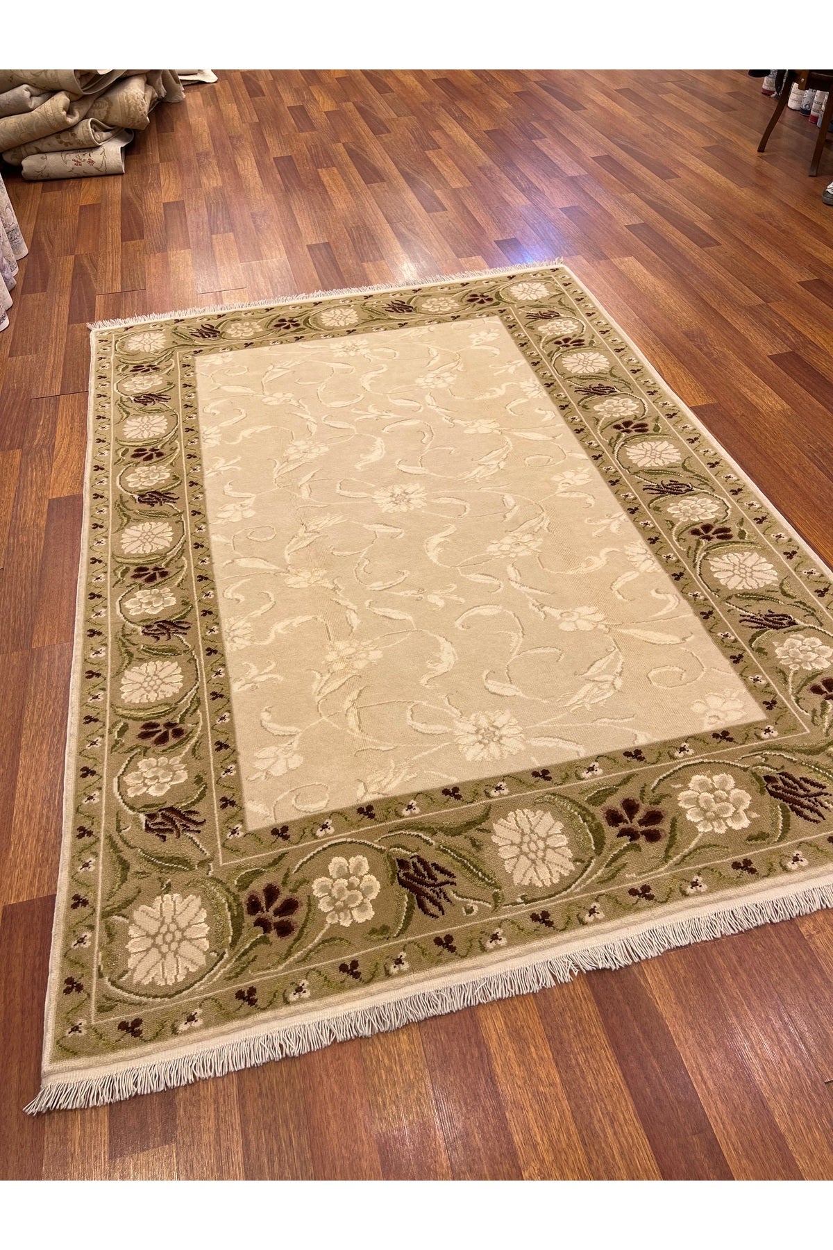 RD RAMAZAN DAG Hand Rug Art Hand-Woven Usak Rug Wool Blend Premium Quality Size 285x185 - MALLTURK