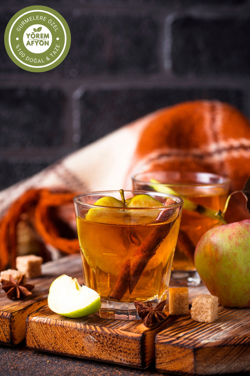 Gulcehre Special Series Natural Healing Source Smooth-Drinking Cube-Cut Apple & Cinnamon Herbal Tea | 110g. - MALLTURK