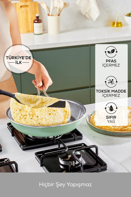 Karaca Swiss Crystal Mastermaid 9 Piece 0 Yag Ile Nonstick Pot Set Bronzy - MALLTURK