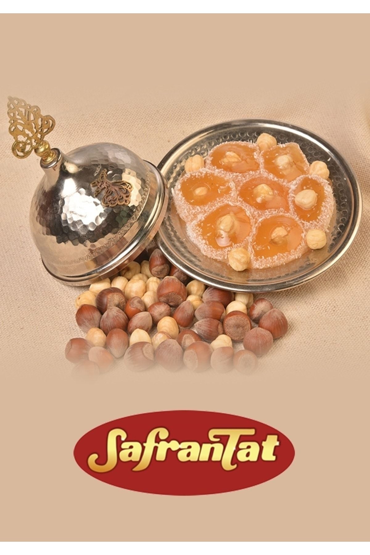 SAFRANTAT 500 g Hazelnut Coconut Turkish Delight - MALLTURK