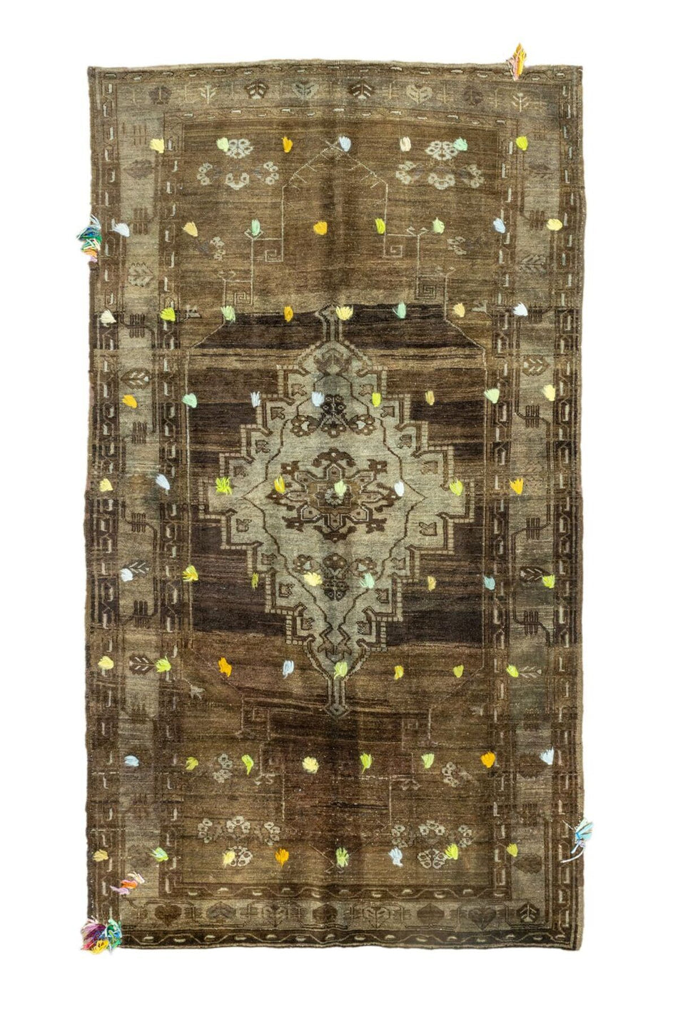 Soho Antiq Delar Pom Pom Designed Kars Rug 172x301 cm - MALLTURK