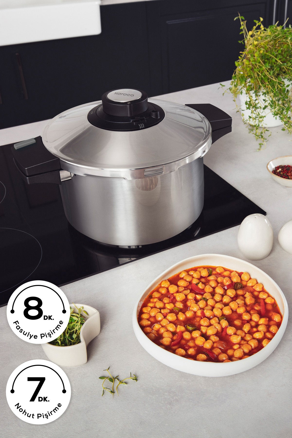 Karaca Quick And Safe induction Base Pressure Cooker 7 Liters - MALLTURK