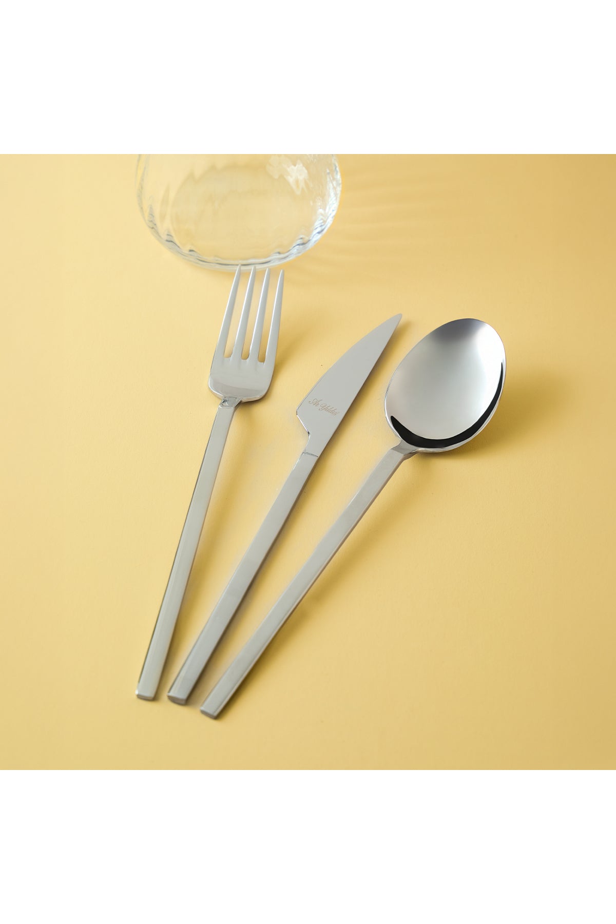 Aryildiz solo 89 Piece 12 Place Setting Flatware Set - MALLTURK