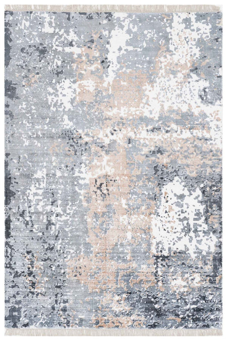 Naar Erase KC 307 Beige Modern Handwoven Bamboo Living Room Rug - MALLTURK