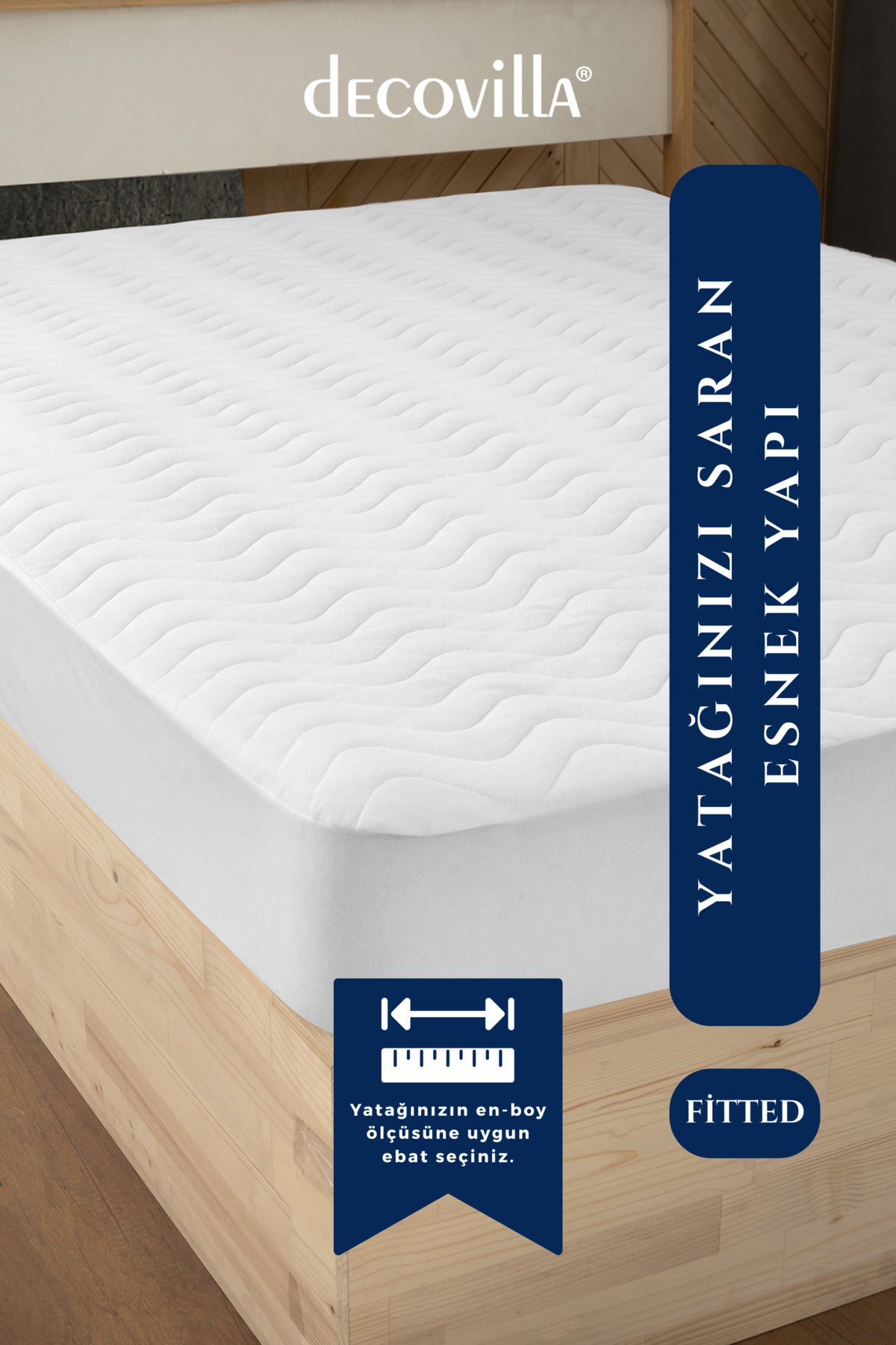 Decovilla Micro Waterproof Microfiber Quilted Fitted Mattress Protector - MALLTURK
