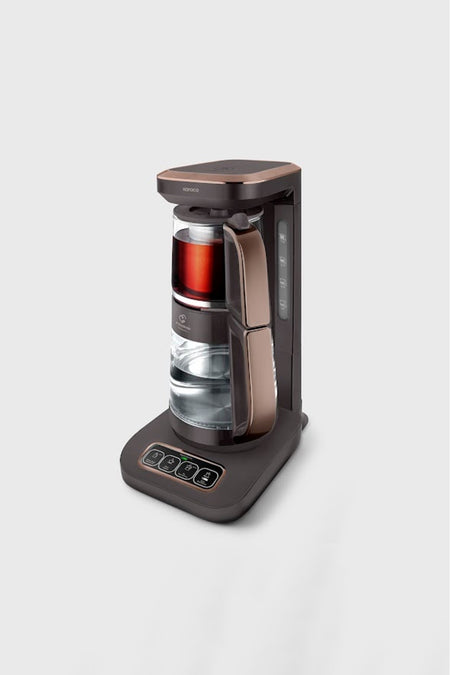 Karaca Tea Lover Robotea Pro 4 in 1 Glass Tea Maker Walnut Brown - MALLTURK