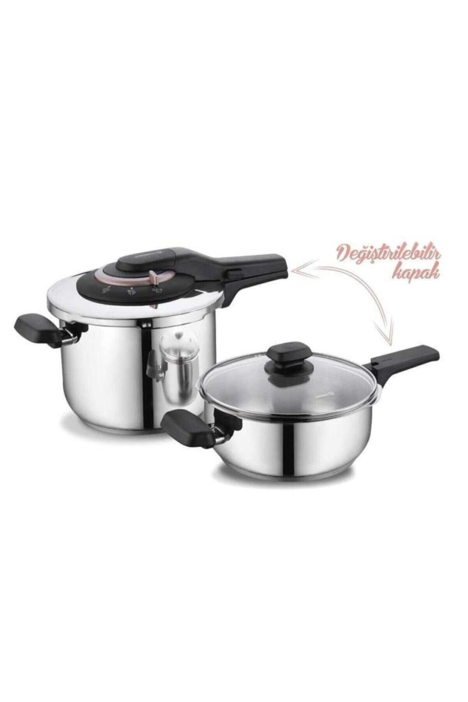 KORKMAZ A168 Vita Plus Quattro 4-Piece Pressure Cooker Set - MALLTURK