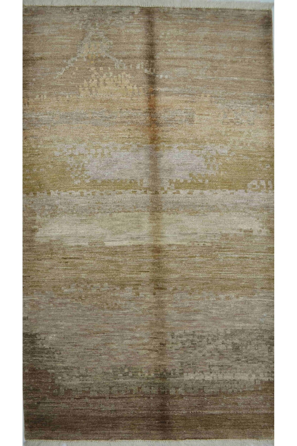 Handmade Colour Me Beige Bamboo Yarn Modern Handwoven Rug 91x156 cm (1.42 m²) - MALLTURK