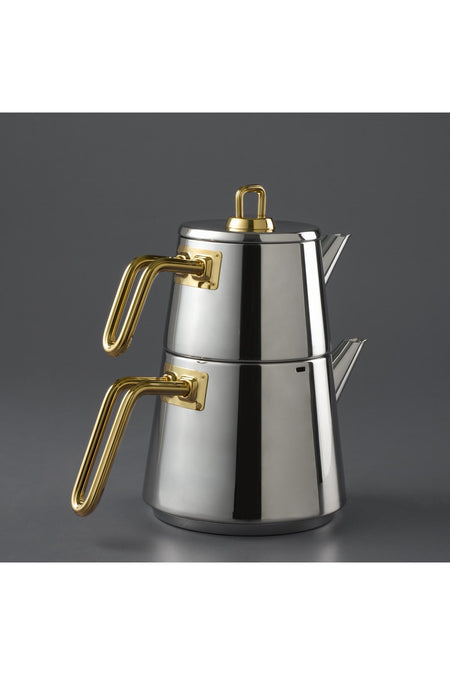 Jumbo Doha Titanium Gold Teapot - MALLTURK