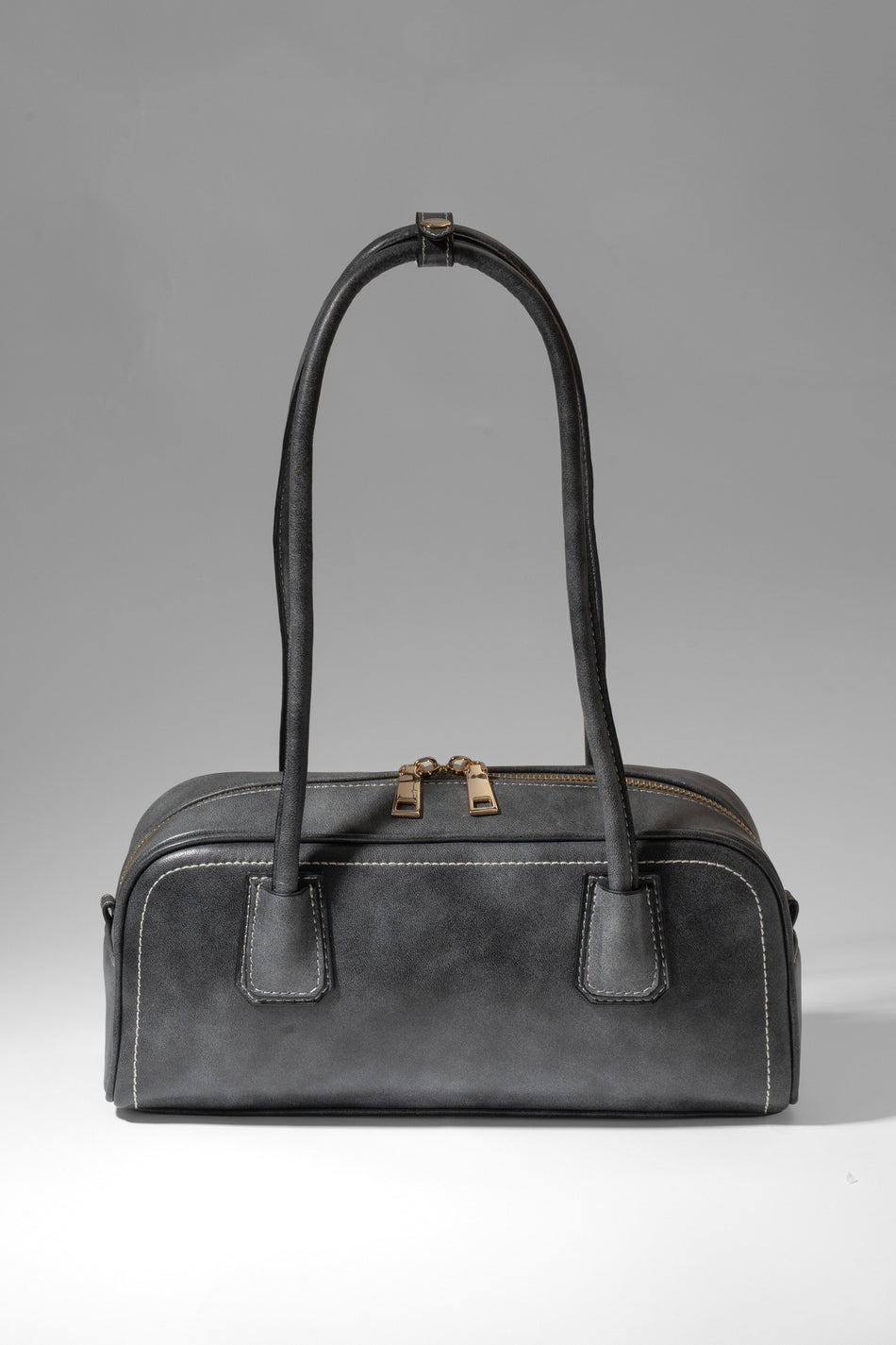 Fubileather Florence Genuine Leather Women's Hand and Shoulder Bag Gray