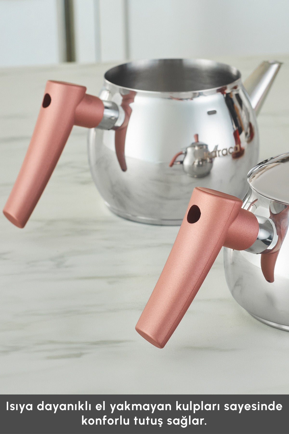 Karaca Frezya induction Base Mini Teapot Set Rose - MALLTURK