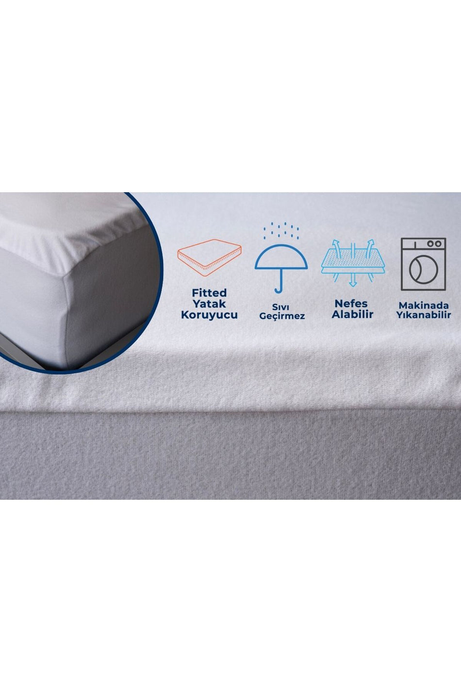 wellbed Soft Micro Waterproof Microfiber Fitted Mattress Protector - MALLTURK