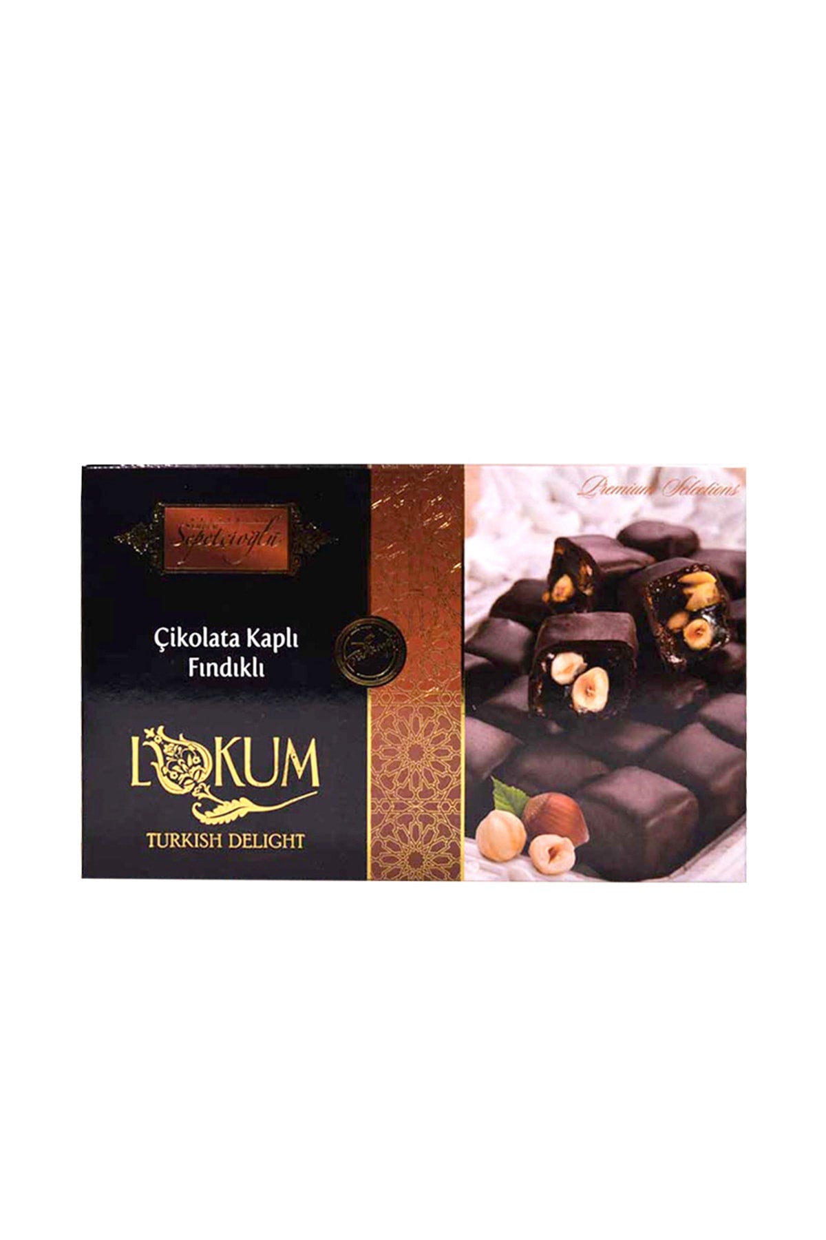 Erdem Sepetcioglu Chocolate Coated Hazelnut Turkish Delight 300 g - MALLTURK