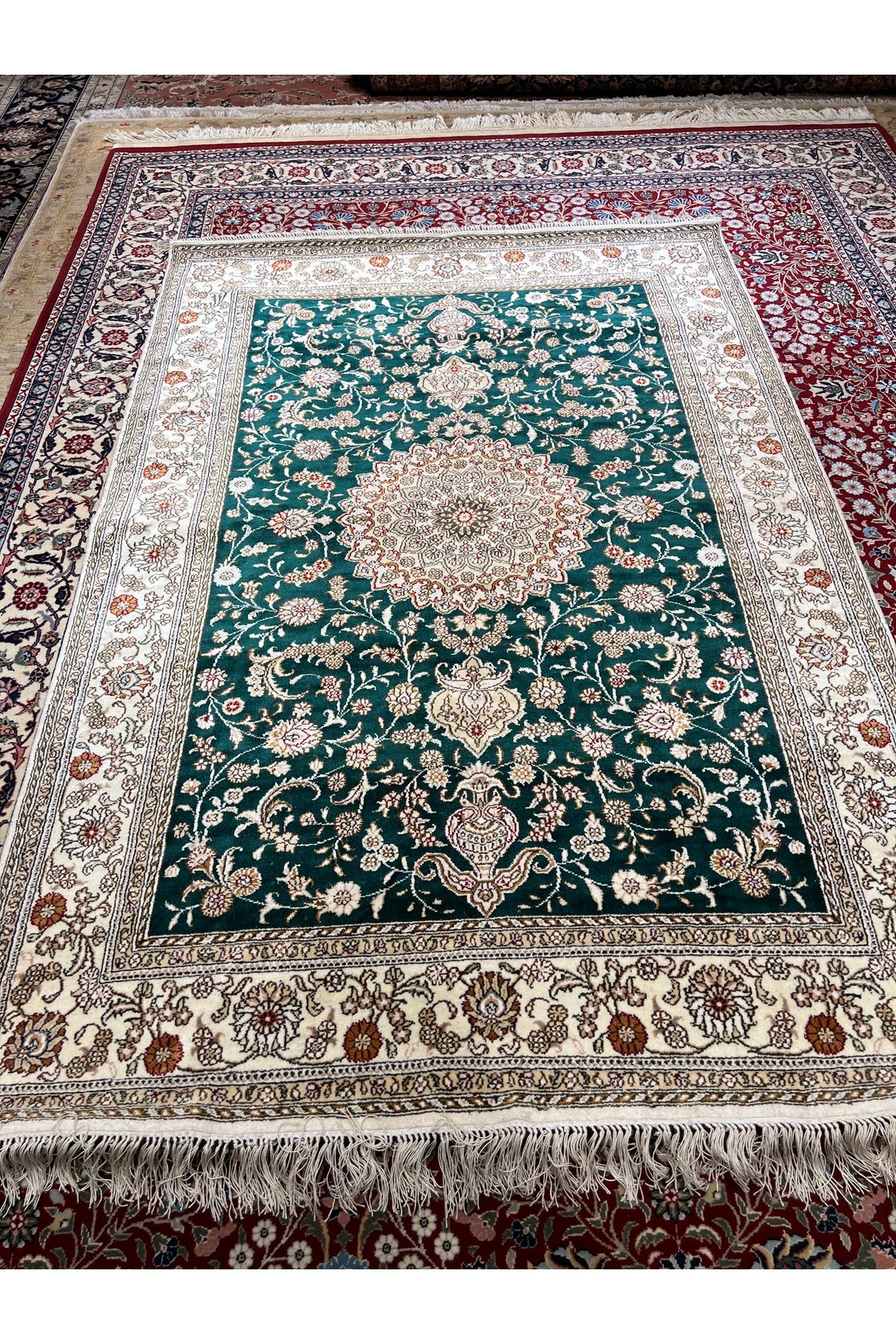 RD RAMAZAN DAG Hand Rug Art Hand-Woven Chinese Silk Rug 190x1.20 - MALLTURK