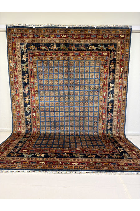 Afgan Rug Hand-Woven Pazyrek Design 100% Wool Natural Dye Elsanat Eseri - MALLTURK