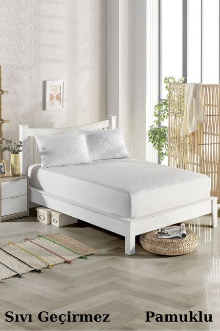 LINDOA Waterproof Cotton Quilted Mattress Protector - MALLTURK