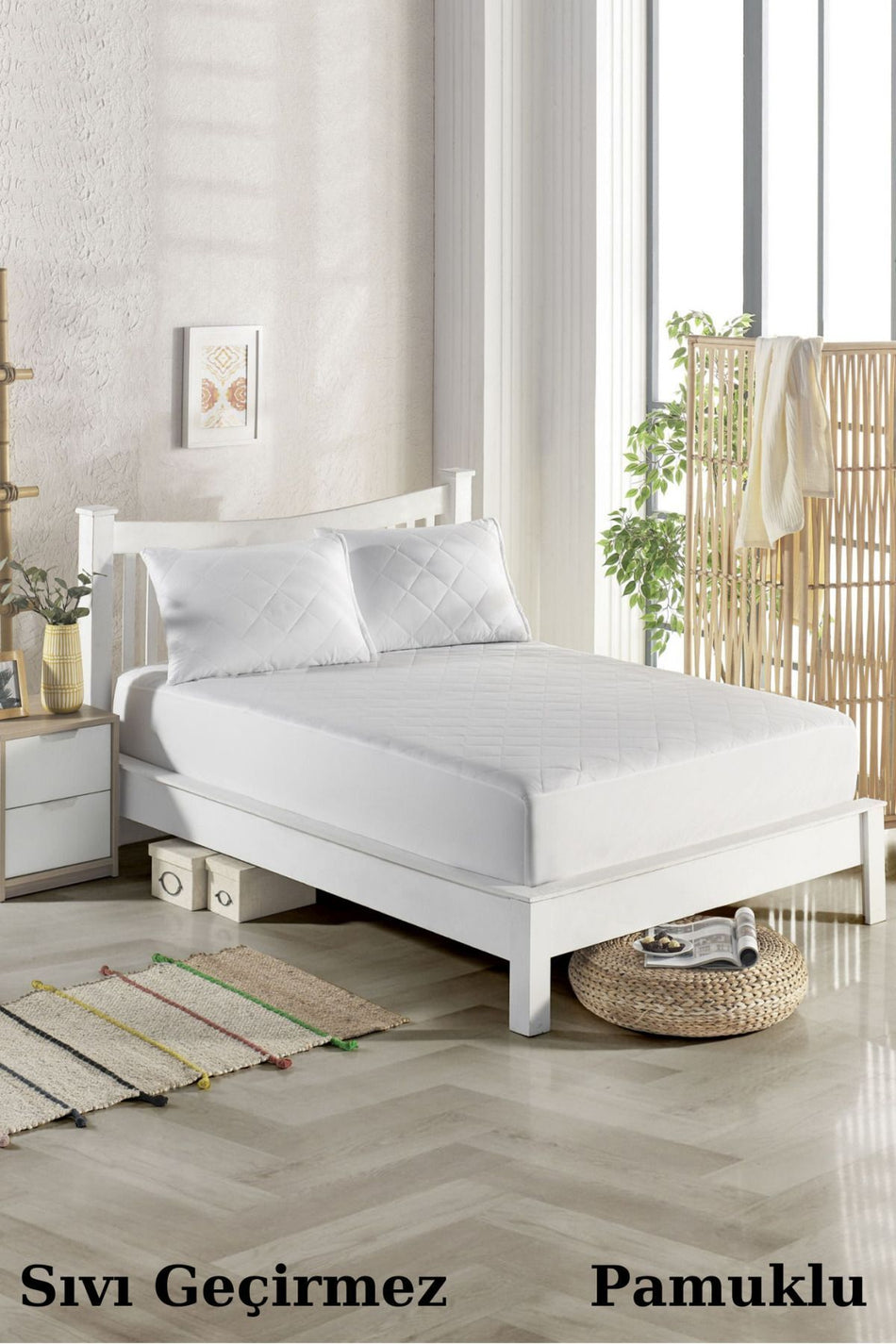 LINDOA Waterproof Cotton Quilted Mattress Protector - MALLTURK