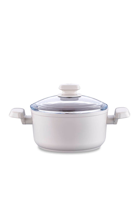 KORKMAZ Ornella Sera 7 Piece Vanilya Cookware Set