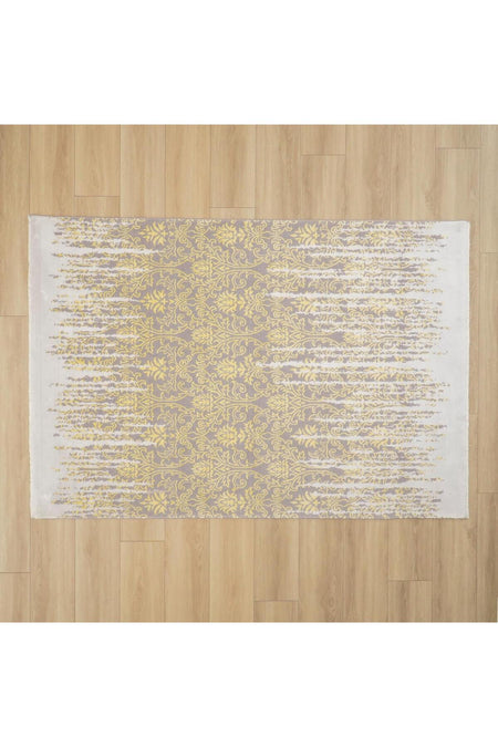 Halicizade Heritage Series Vintage Pattern Machine Woven Rug - Heritage 455 Yellow - MALLTURK