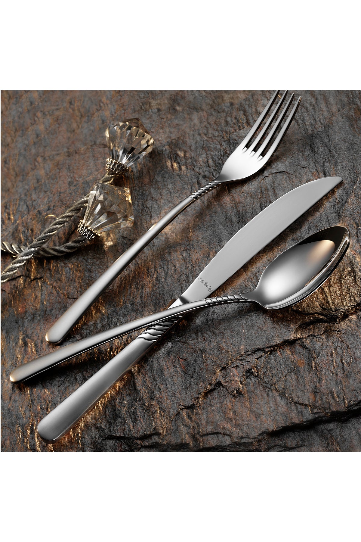 Aryildiz ala prestige 89 Piece 12 Place Setting mat Flatware sandikli - MALLTURK
