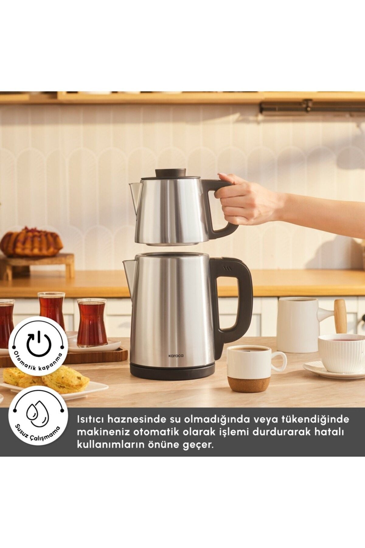 Karaca Gastro Tea Maker Cool Gray - MALLTURK