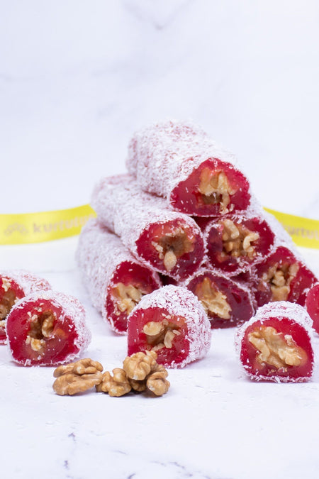 Kurtulus Kuruyemis Coconut Coated Pomegranate Flavored Walnut batirma Turkish Delight 350gr - MALLTURK