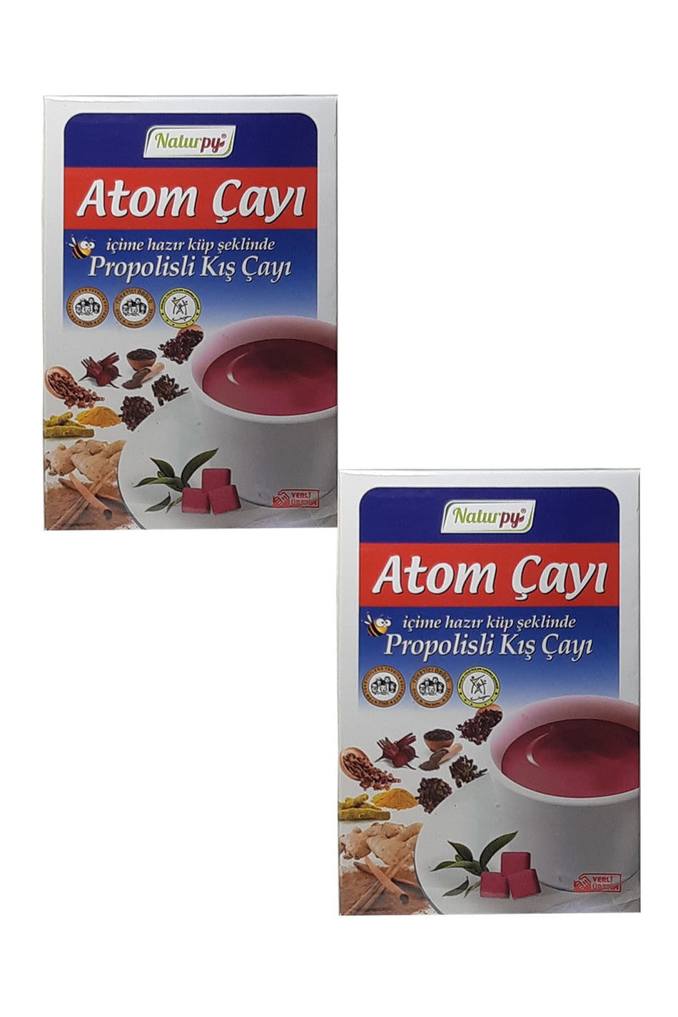 Naturpy Atom Tea with Propolis, Natural Flavor, 150g, 2 Packs - MALLTURK