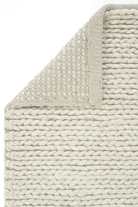 Cool Rug Elegance Cream Wool Rug Natural Living Room Rug Entryway Hallway Rug Runner Hand-Woven Rug Knitted Handmade Rug