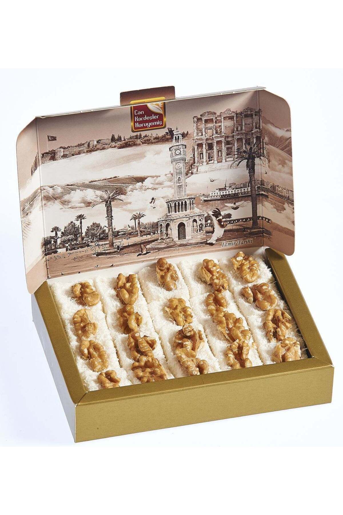 Can Kardesler Kuruyemis Sultan Style Pressed Walnut Turkish Delight 250 g - MALLTURK