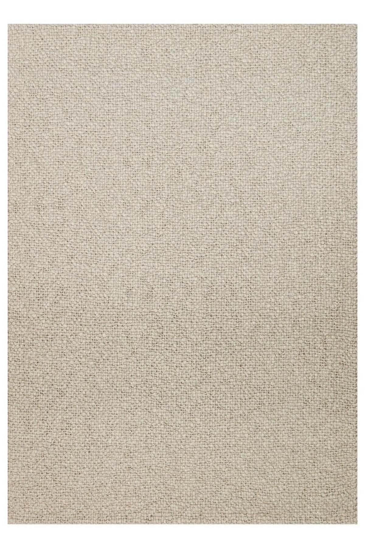 Vog Rug Loopy Hand-Woven Pure Wool and Cotton Rug Scandinavian Style Soft Textured Beige/Gray/Cream Color VogCHK