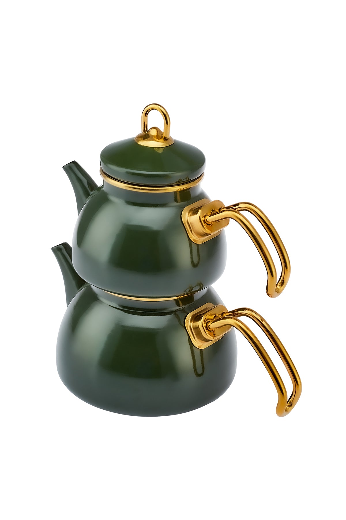 Emsan Artisan Mini Enamel Teapot, Green - MALLTURK
