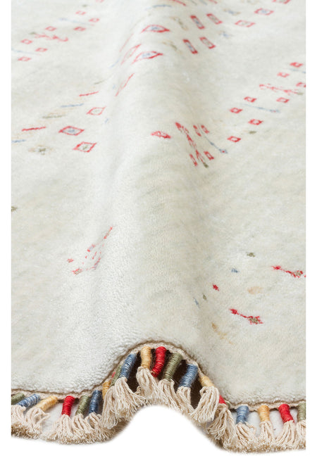 Eko Hali Zara ZR 06 Beige Round Carpet, a special loom carpet shaped by the intensive hand labor of women from Usak. - MALLTURK