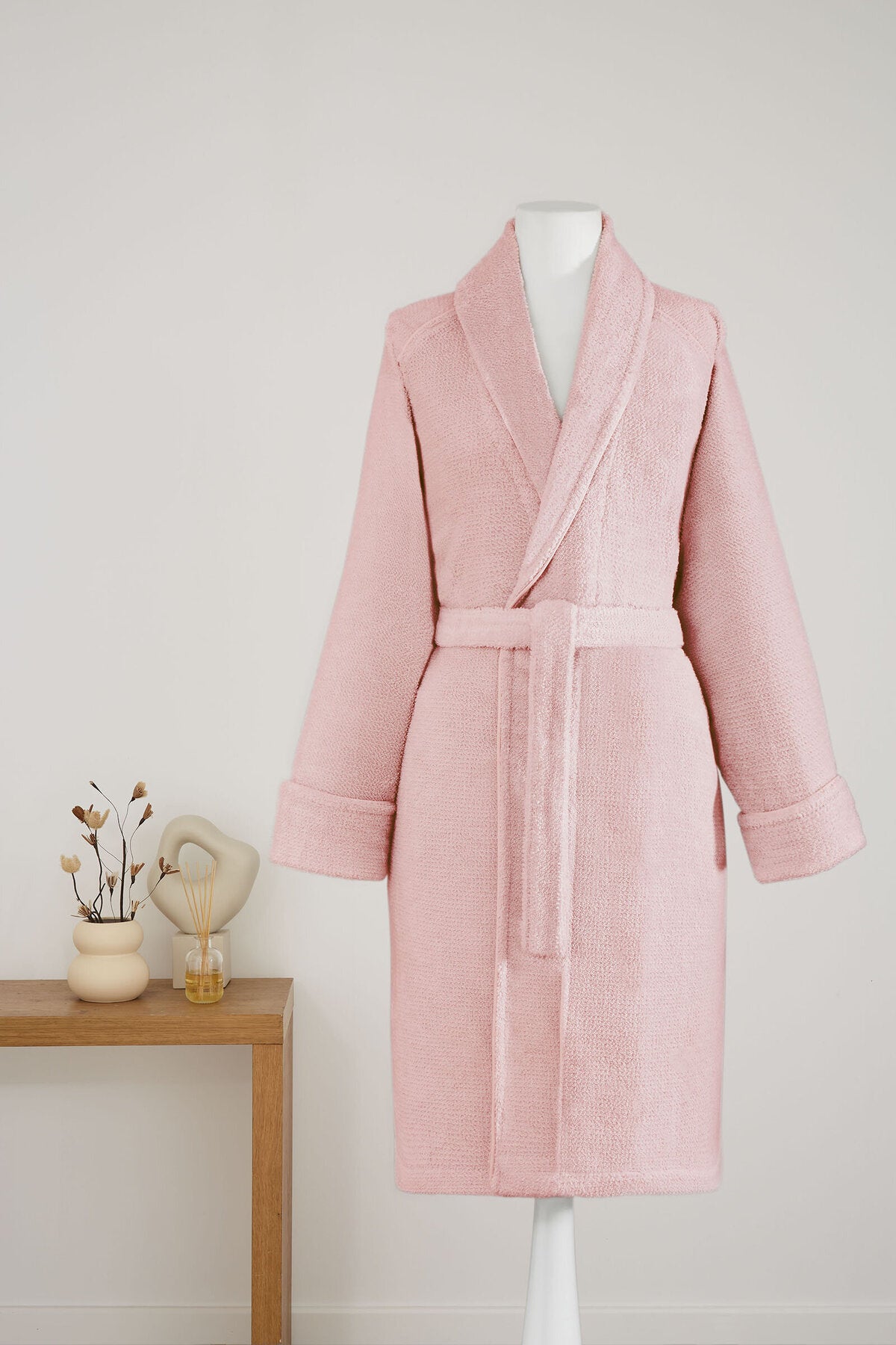 Ozdilek Sadem Organic Pine Shawl Collar Bathrobe - MALLTURK