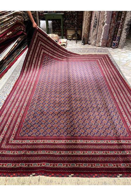 RD RAMAZAN DAG Hand Rug Art Hand-Woven Afgan Hoca Roshnai Rug Size 300x200. - MALLTURK