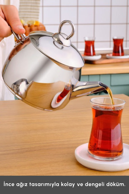 Karaca Belinay induction Base Midi Metal Teapot Set - MALLTURK