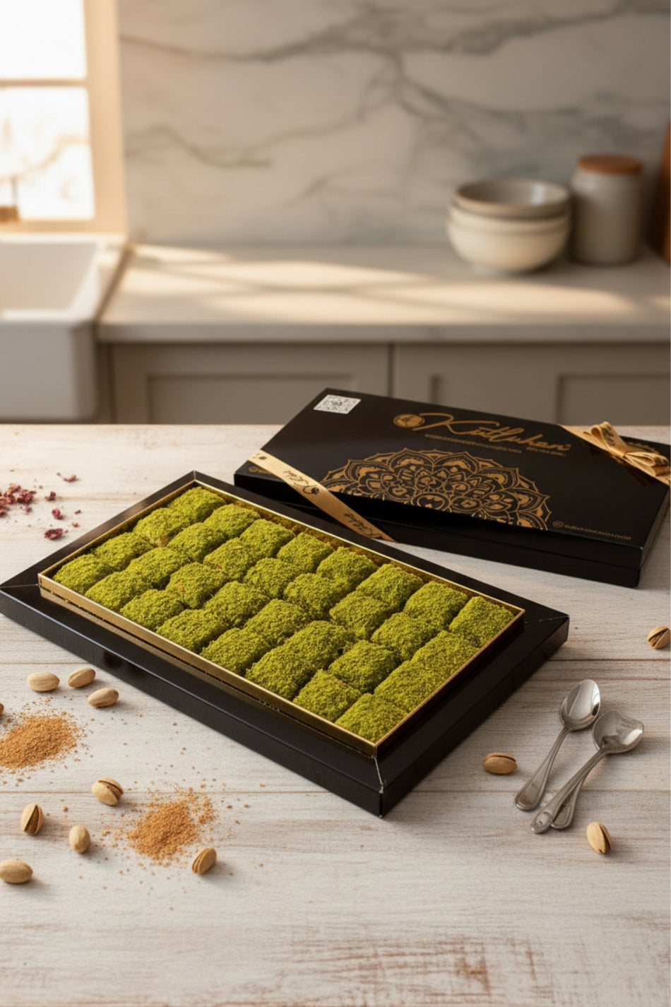 Kutluhan Pistachio Chocolate baklava Turkish Delight 800 g - MALLTURK