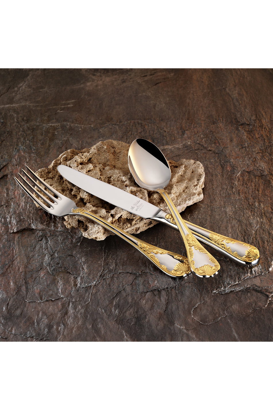 Aryildiz pera antik seri plus 84 Piece 12 Place Setting Flatware Set - MALLTURK