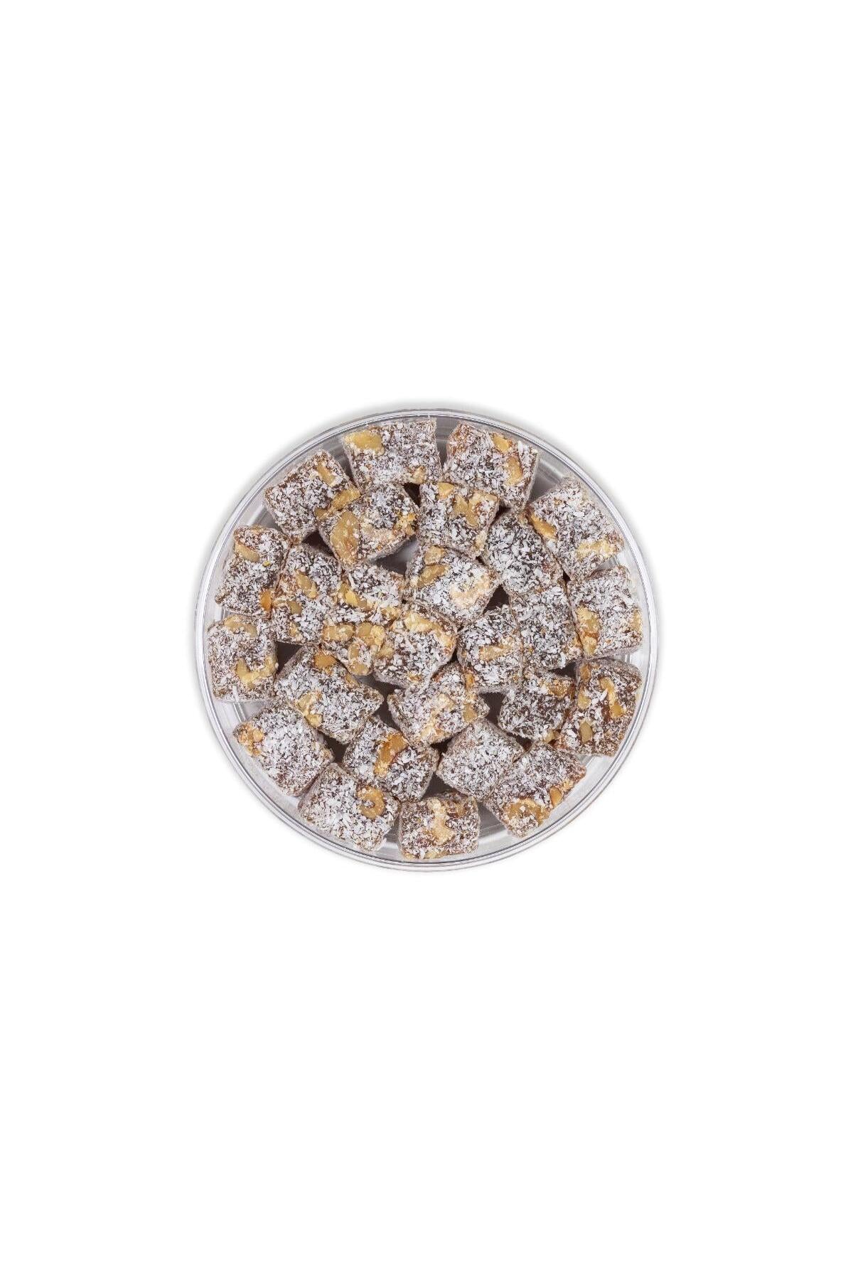 MESHUR safranbolu lokumcusu incirli Walnut Turkish Delight kristal kutu 230 g - MALLTURK
